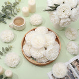 50 Pcs Artificial Peony Rose Flowers Heads 4.7 Inches Silk Fake Peony Head Flowers For Wedding Bridal Bouquet Home Floral Diy Centerpieces Arrangements Party Tables Decorations(White)