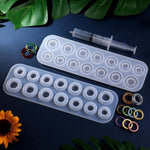 2 Pieces Resin Silicone Ring Molds 14 Sizes Ring Circle Jewelry Casting Molds With Syringe In 20 Ml For Diy Craft Making