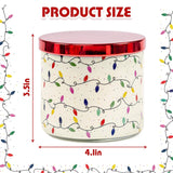Christmas Candles, Xmas Berry Jam Scented Candle, Large 3 Wicks, 14 Oz Christmas String Lights Candle Gift