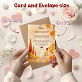 1Pcs Valentine'S Day Card For Mom Mothers Day Gifts From Son Heartfelt Poem Illustration Warm Autumn Path Emotional Family Keepsake Parents Appreciation Birthday Anniversary Celebration Present