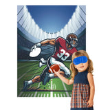 Football Party Game Set, Pin The Football Activity With 24 Stickers, Indoor Group Games For Adults