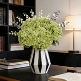 5Pcs Green Hydrangeas Artificial Flowers-21? Real Touch Faux Hydrangeas Flower Lifelike Fake Plants Bouquet For Spring Outdoor Wedding Home Decor, Coffee Table Centerpieces