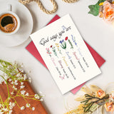 Christian Encouragement Card For Women Her, Inspirational Bible Verse Card With Floral, Christian Gift For Birthday, Graduation, Faith Milestones & Church Fellowship Occasions