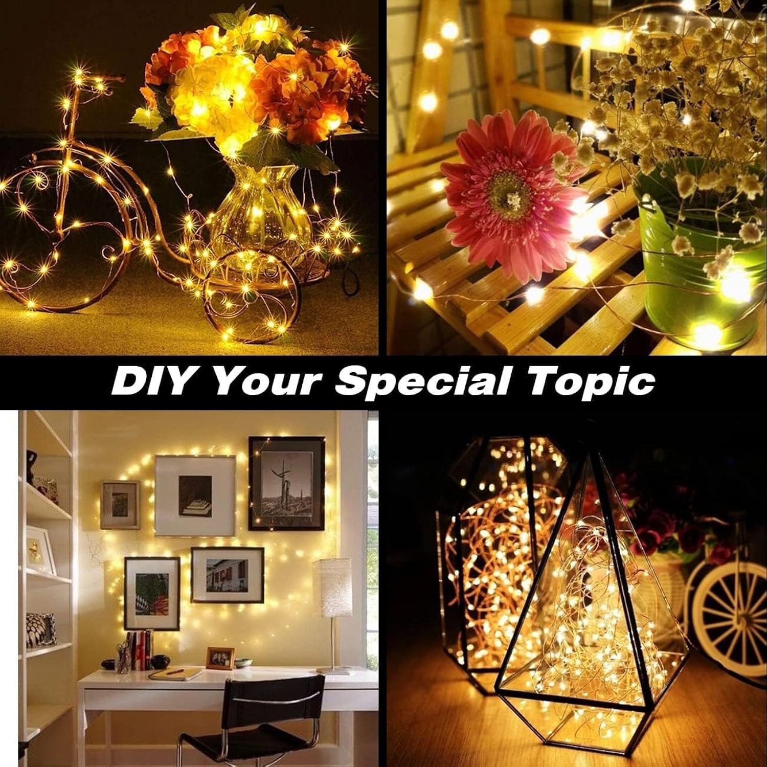 Fairy Lights Plug In,99Ft 300 Leds Christmas Lights Indoor Outdoor Warm White Copper Wire,Long Led Fairy String Lights F