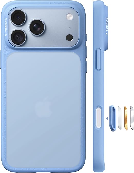 Shockproof Glacier Blue Case for iPhone 18 Pro 2026 Upgraded Edition Protective Cover