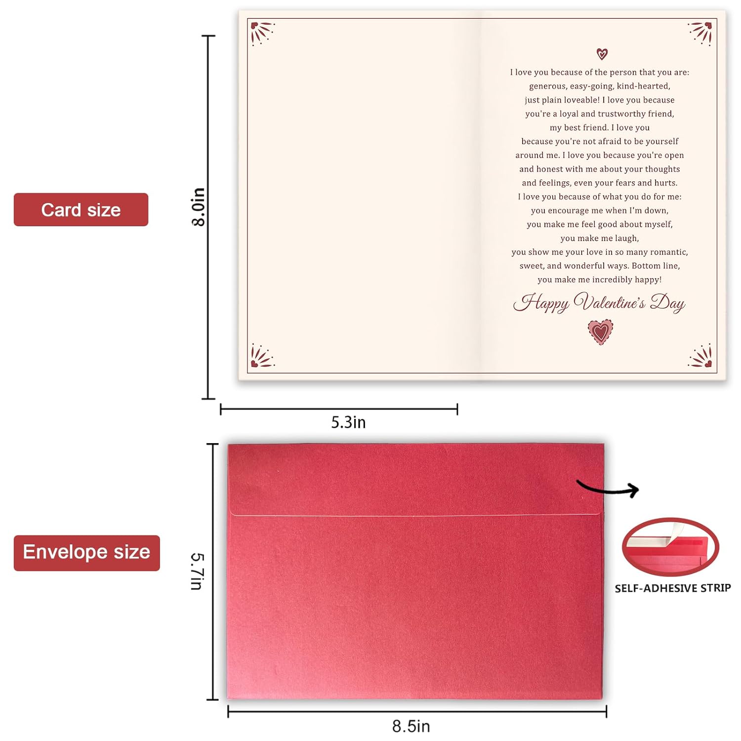 Romantic Valentine'S Day Card For Wife, Heartfelt Love Greeting Card For Her, Valentines Gift From Husband, To My Wife On Valentine'S Day