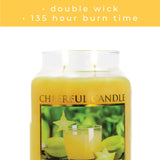 A Cheerful Giver Sparkling Starfruit 24oz Large Scented Candle Jar with Lid Cheerful Candle 135 Hours of Burn Time, Christmas Gift for Women, Yellow