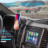 2 Pack 3FT Coiled USB C to USB C Fast Charging Cable for CarPlay iPhone Samsung Pixel
