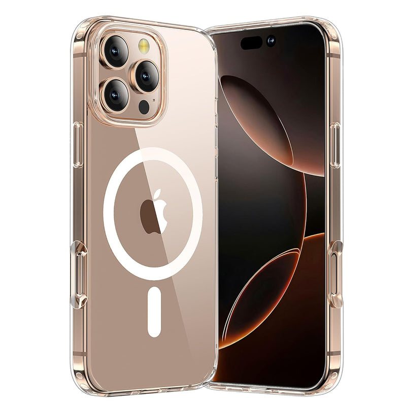 Strong Magnetic Clear for iPhone 16 Pro Case [Compatible with MagSafe] [Military Grade Drop Tested]