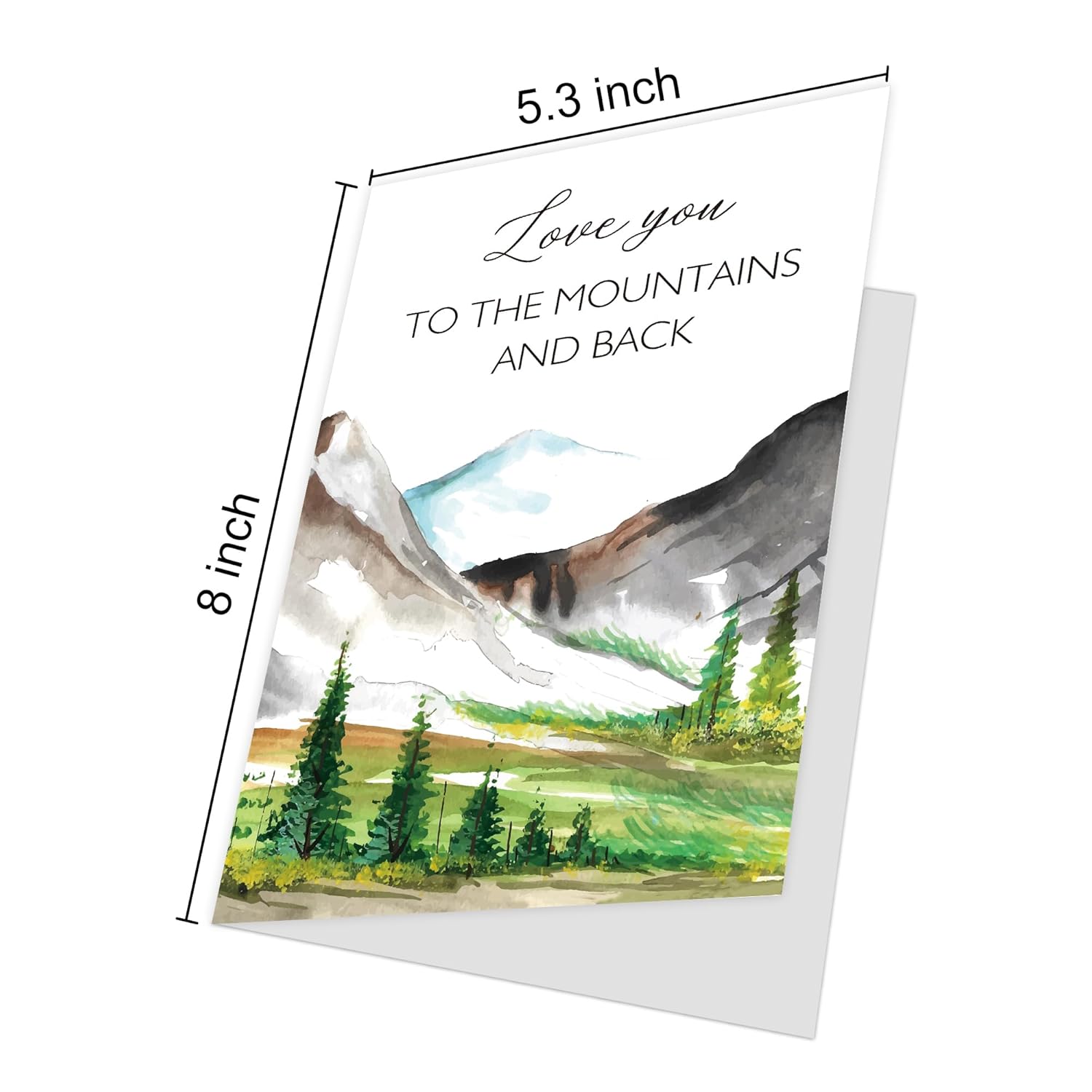 Outdoor Hiking Love Card, Romantic Adventure Couple Valentine Card, Love You To The Mountains And Back, Gift For Hiking Lover