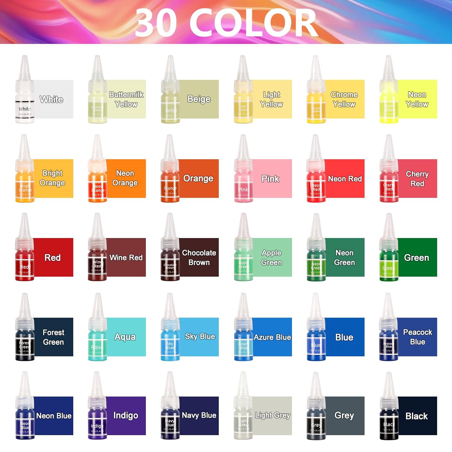 Pigment Paste For Epoxy Resin,30 Colors 300Ml/13.7Oz Highly Concentrated & Easy To Mix Opaque Resin Colorant Dye Set For Resina Art Painting,Diy Crafts,Molds,River Tables, Jewelry, Tumblers,Paint