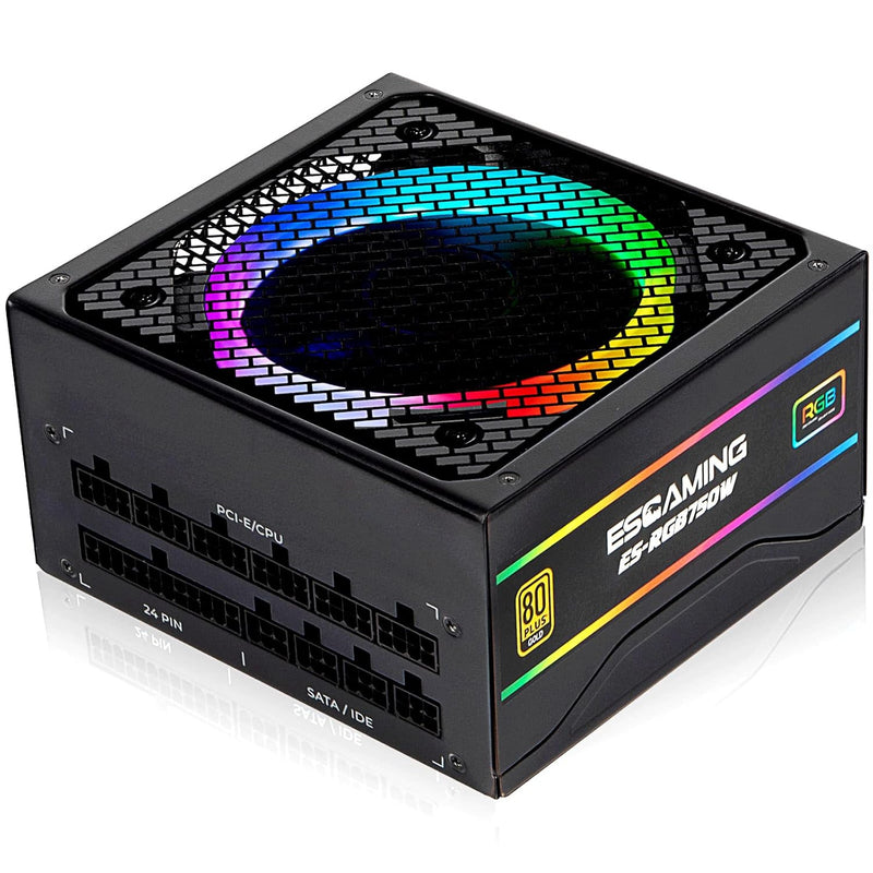 750 Watt Power Supply, 80 Plus Gold, Fully Modular Rgb Power Supply, Atx 12V A