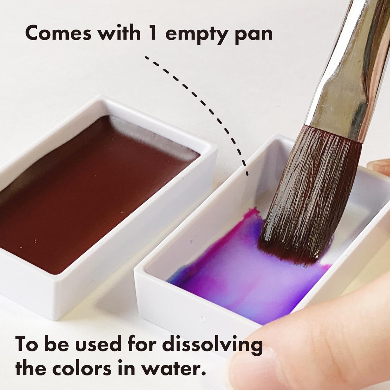 Gansai Tambi Irodori Kobako?Sakura Pattern?-Limited Edition, 5 Color Watercolor Set With Water Brush Pen & Black Pen, Granurating And Metalic, Made In Japan, Mc23-13A