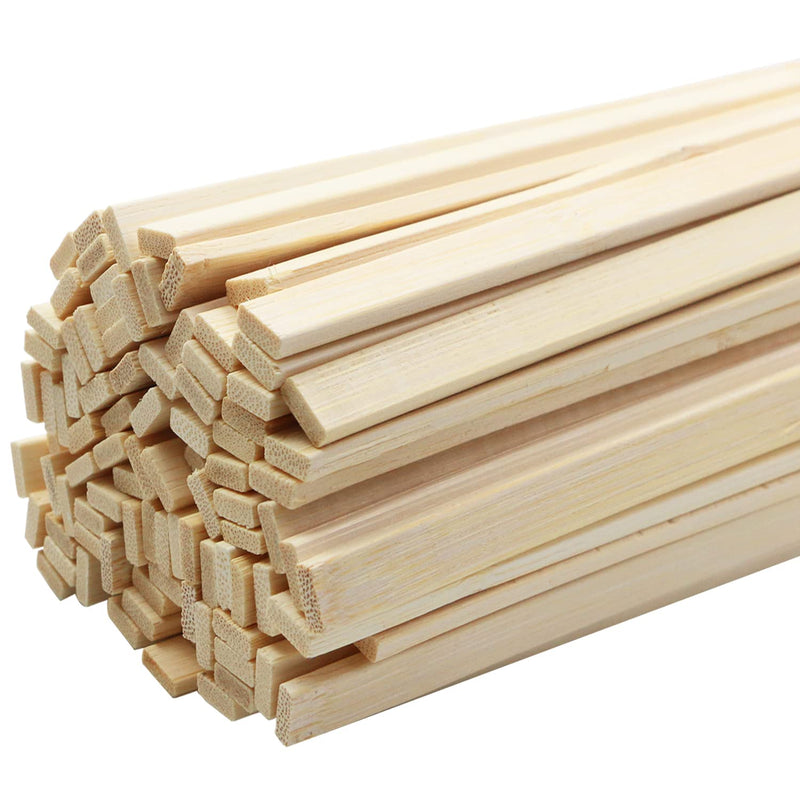 100Pcs 15.7X0.35 Inch Strong Natural Bamboo Sticks, Wooden Craft Sticks, Extra