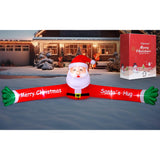 10Ft Christmas Santa Claus Long Arm Inflatables Outdoor Decorations, Christmas Blow Up Hug Santa Claus Decoration With 5