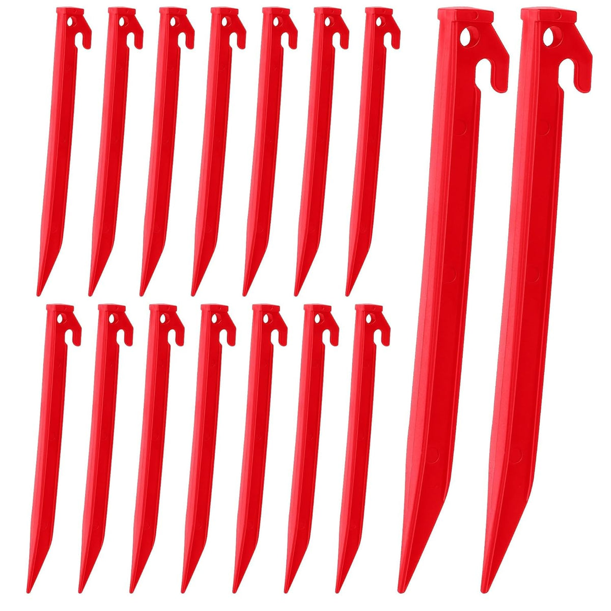 16 Pieces Plastic Inflatable Stakes 8.8 Inch Christmas Halloween Yard Stakes Heavy Duty Anchor Replacement Inflatable Ac