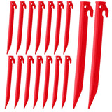 16 Pieces Plastic Inflatable Stakes 8.8 Inch Christmas Halloween Yard Stakes Heavy Duty Anchor Replacement Inflatable Ac