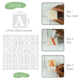 111 Pcs Baby Shower Game Blocks To Decorate, Includes 36 Stencils 50 Wooden Blocks 24 Acrylic Markers - Plain Wooden Blocks Great For Baby Shower Activities For Guests