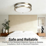 36W LED Ceiling Light Fixture 4000LM Dimmable 5000K Flush Mount Light