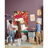 Pin The Nose On The Snowman, Christmas Games For Family Party Decorations With 24 Pcs Nose Stickers And Blindfold For Kids And Adults