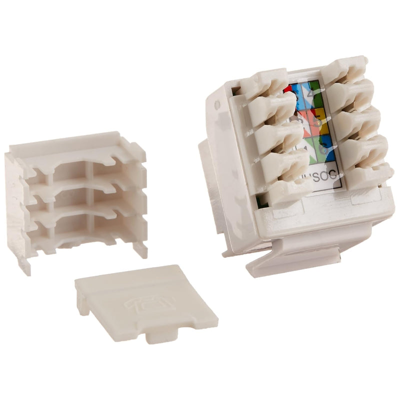 03801 Cat3 Rj11/Rj12 Keystone Jack, White