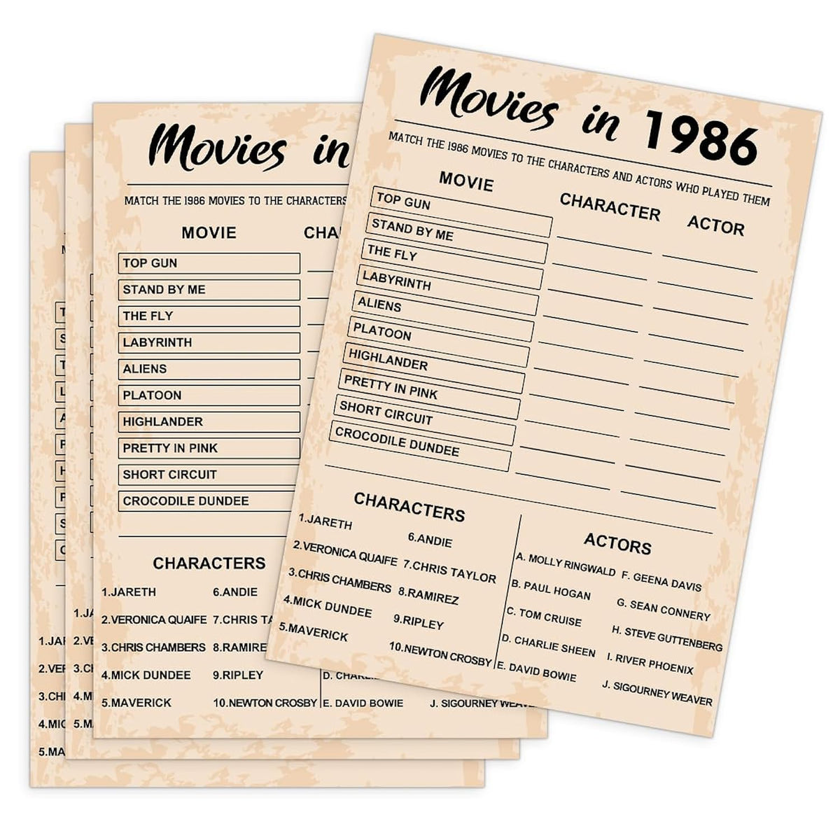 40Th Birthday Party Games, Movies In 1986 Games, Birthday Party Supplies For Adults, Fun 1986S Party Game?Pack Of 30 Cards