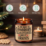 Candles, Coworker Gifts For Women, Men - Funny Coworker Leaving Gifts, Best Friend Candle - Birthday, Valentines, Friendship, Going Away Present For Women Friends - Work Bestie Presents For Woman