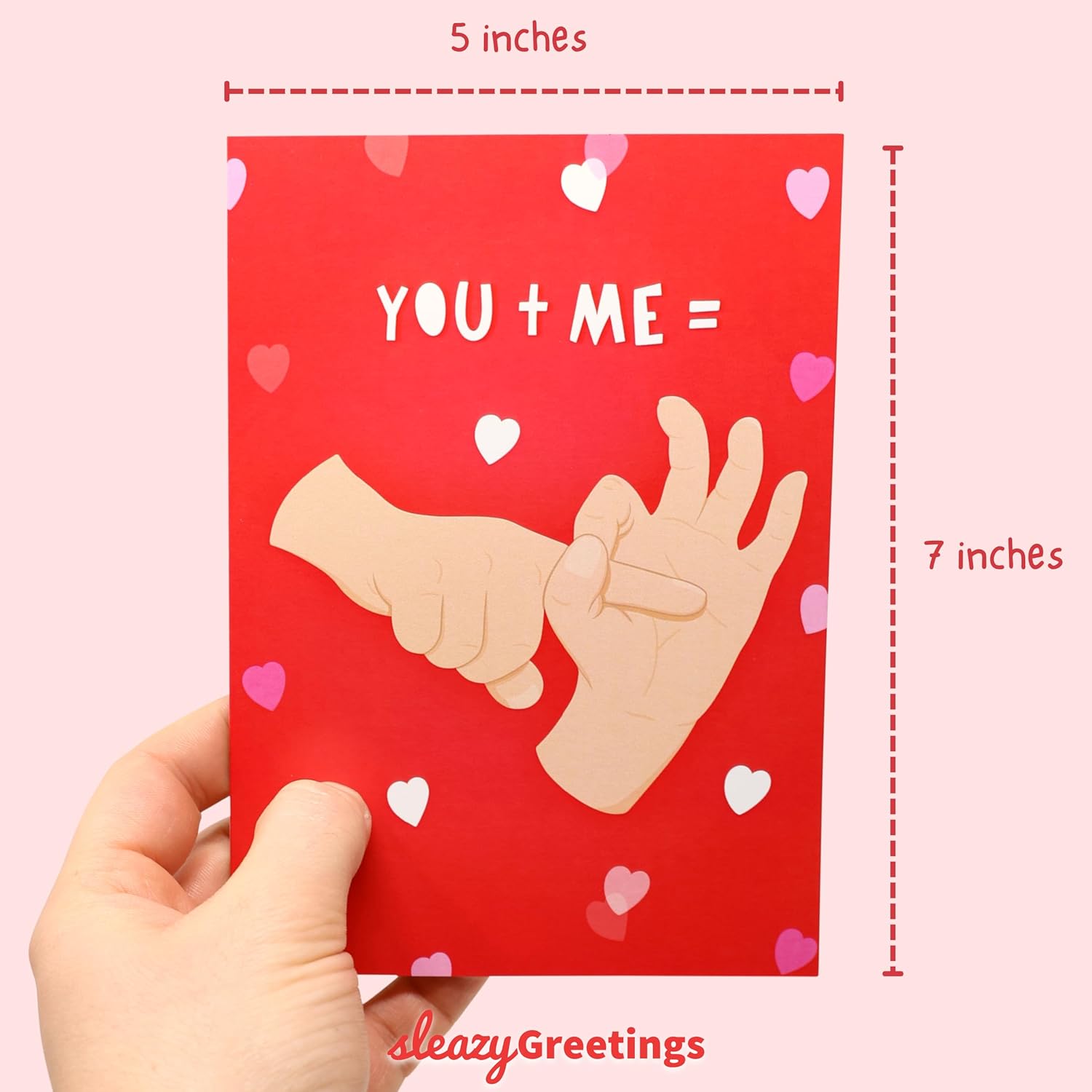 Funny Valentine'S Day Card For Him - Funny Anniversary Cards For Husband Wife - Naughty Dirty Inappropriate Birthday Card For Boyfriend - You + Me Equation Card