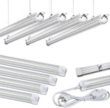8 Pack 4FT LED Shop Lights 50W 7500LM 6000K Linkable Garage Warehouse Fixtures