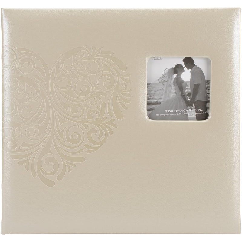 Mb-10Ew Postbound Embossed Leatherette Frame Cover Wedding Memory Book, 12-Inc