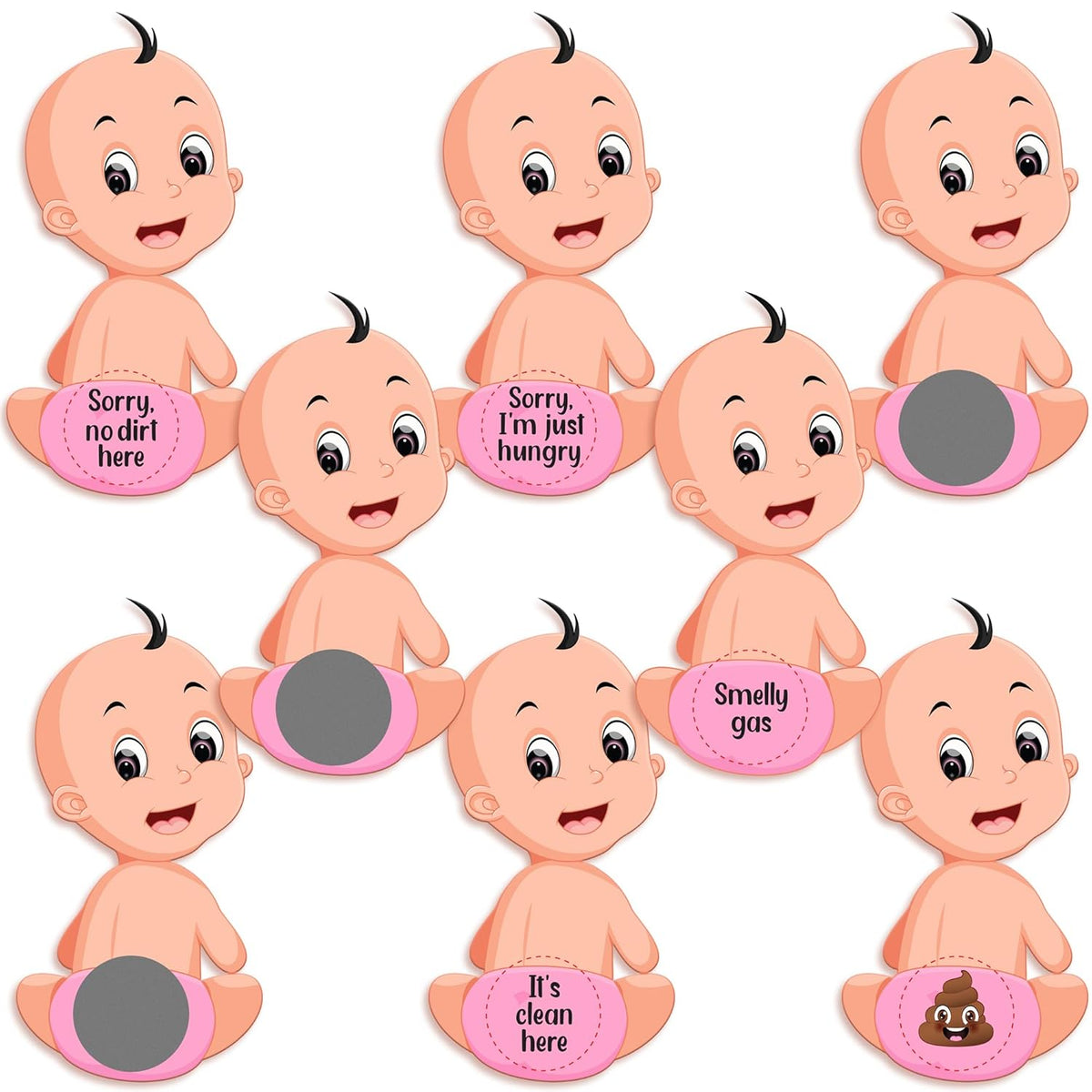 , Baby Shower Scratch Off Game For Guest - 50 Cards, Baby Scratch Off Game | Gender Reveal Games For Guest, Baby Shower Decorations | Scratch Off Baby Shower Games, Gender Reveal Decorations