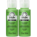 FolkArt Acrylic Paint in Assorted Colors (2 oz), 2553, Lime Green (Pack of 2)