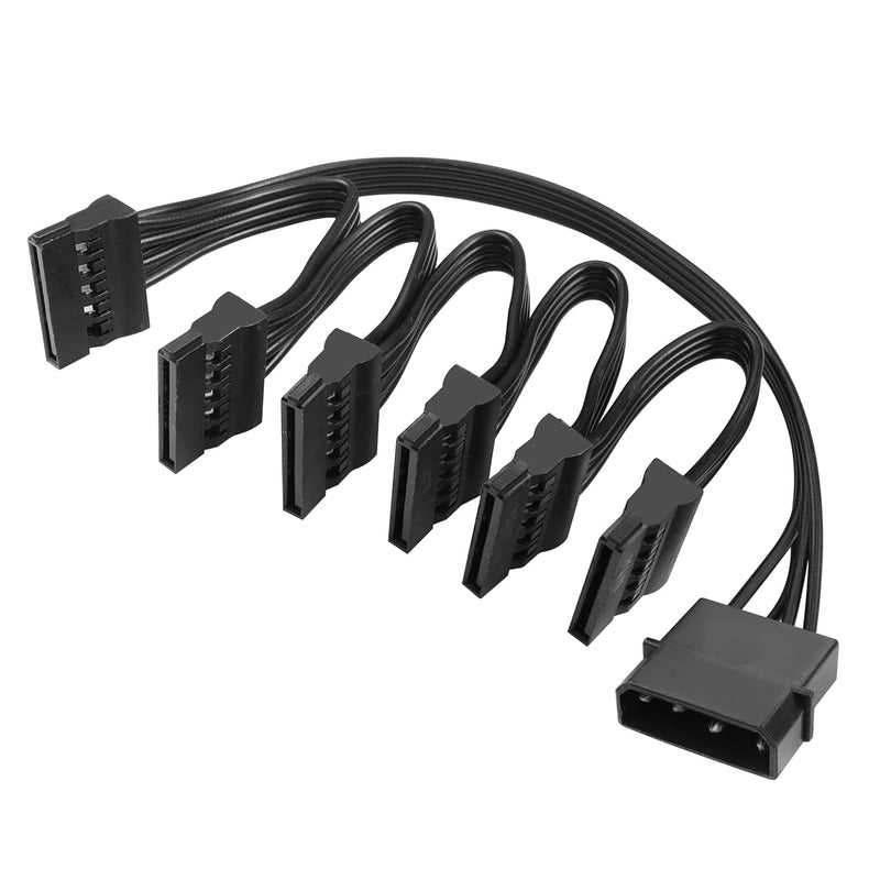 Ide To Sata Power Cable Lp4 4 Pin 1 To 6×15 Pin Sata Splitter Supply Adapter C