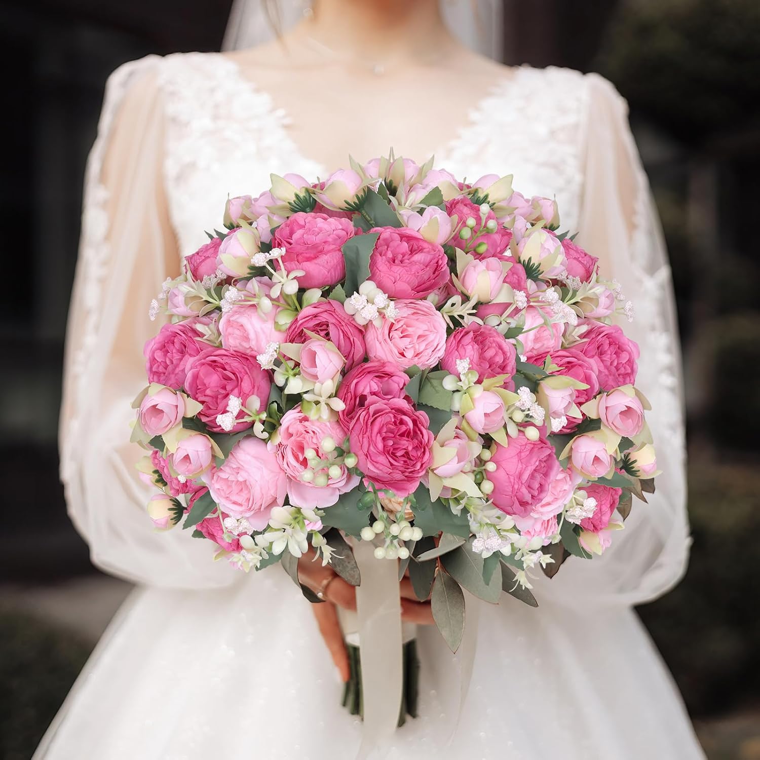 8 Packs Peonies Artificial Flowers, Mixed Pink Artificial Peonies, Silk Peonies Flowers Fake Peonies Artificial Flowers Peonies Bouquet For Centerpiece Table Wedding Party Home Decor