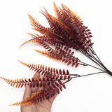 Artificial Boston Ferns Plants, Fake Fern Shrubs Simulation Greenery Bushes Faux Plant For Indoor Outdoor Home Garden Diy Decor Wedding Flowers Bundle Decoration - Red 6 Pack