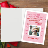 Funny Dog Valentines Day Card - “Roses Are Red” Dog Card For Pet Owners