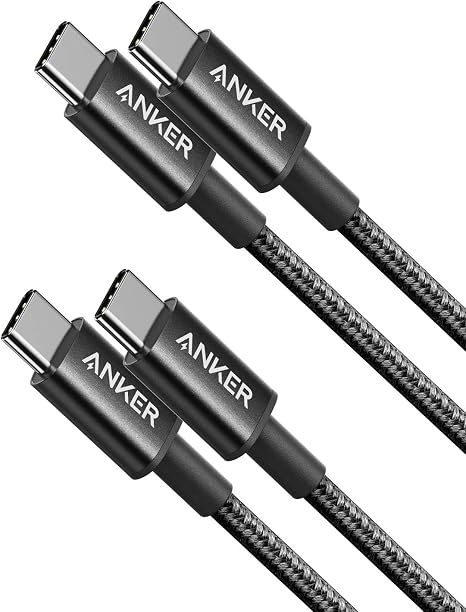 2 Pack USB C to USB C Cable 3.3FT 60W Fast Charging Cord for iPhone 17 iPad Mini 6 Samsung Black