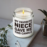 Scented Candle Gifts For Aunt Uncle From Niece, My Favorite Niece Gave Me This, Funny Birthday Thanksgiving Christmas Mother'S Father'S Day Candles Gift For Uncle Auntie At Home Office-15