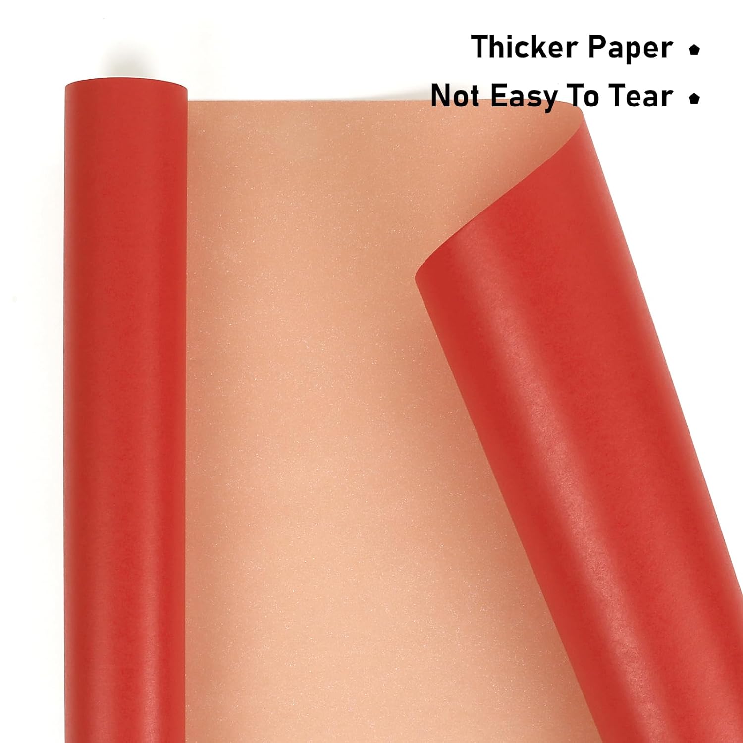 Red Matte Wrapping Paper,Solid Color Pearly-Lustre Paper,Gift Wrapping Paper,Perfect For Wedding,Valentine'S Day,Birthday, Christmas,Baby Shower,Diy Bouquet (17 Inches X 32.8 Feet)