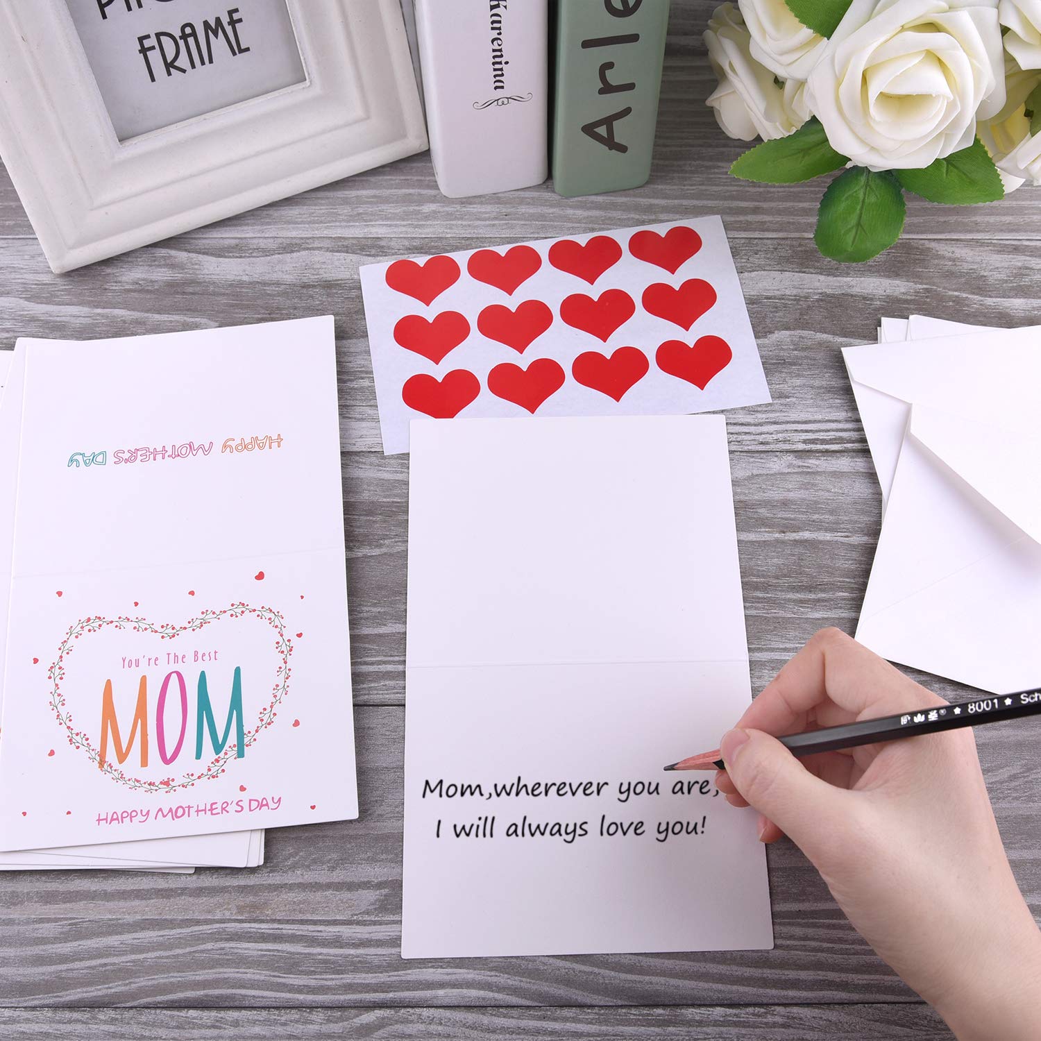36 Pcs Mother'S Day Greeting Cards With Envelopes,6 Assorted Unique Designs For Mother'S Day
