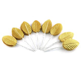Silk Leaf 200Pcs Golden Artificial Leaves Diy Corsage Boutonniere Accessory For Diy Wedding Party Decor