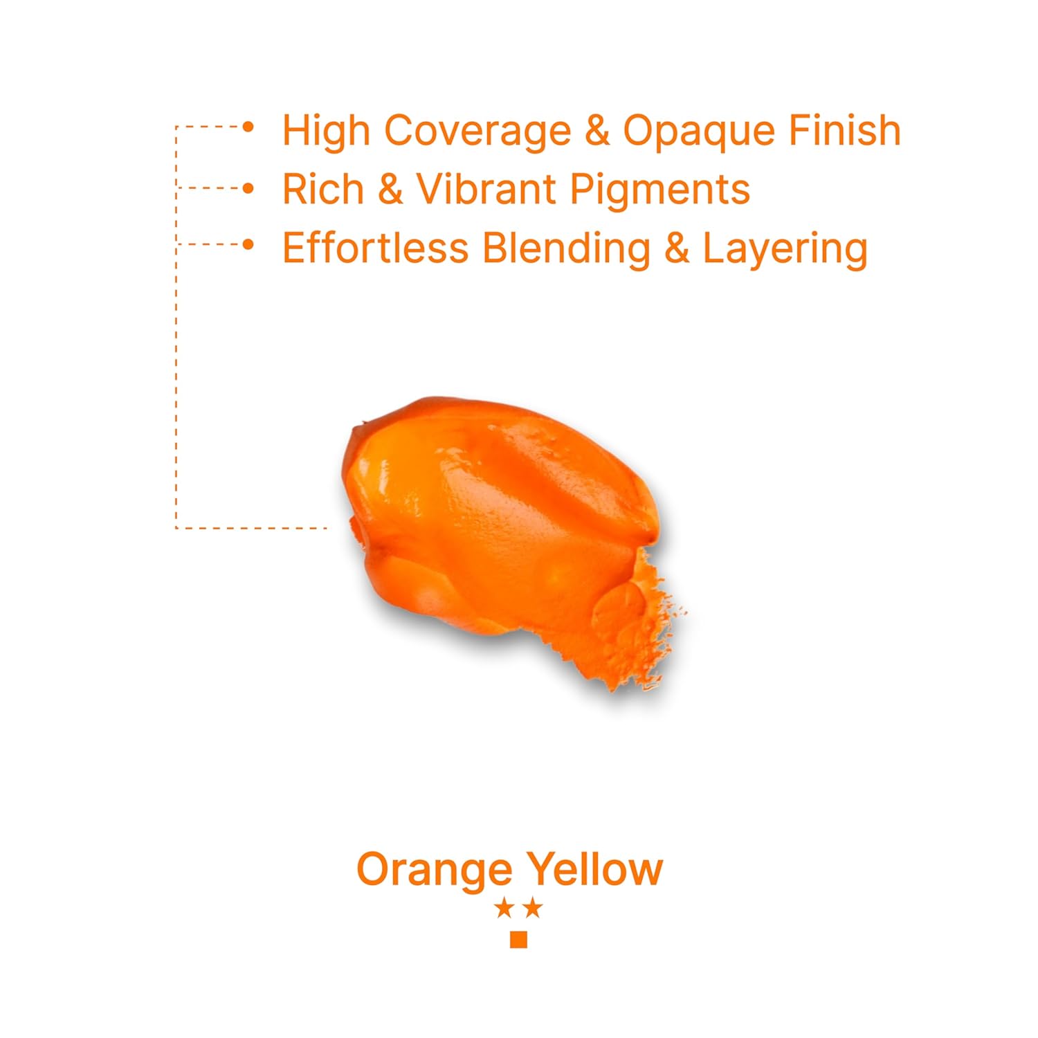 Gouache Orange Yellow Refills (50Ml/1.7Oz)|Intense Pigments, Easy Color Refill (2 Pcs.)
