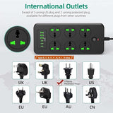 Universal Power Strip 6 Outlets 3 USB 3 USB C 3000W 110 240V Travel Adapter