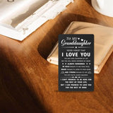 Granddaughter Inspirational Birthday Graduation Gifts - Never Forget That I Love You Engraved Wallet Card, Grandaughter Chirstmas, Mothers Day Gifts Card From Grandparents