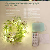 Christmas Lights Outdoor Indoor Usb Warm White Christmas Garland Fairy Mini Light 25Leds 6.5Ft With Timer Remote For Chr