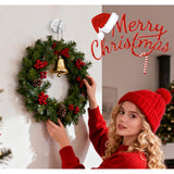 Suction Cup Hooks For Shower,Removable Suction Hooks For Bathroom Shower Wall,Glass Windows,Doors Hanging Towels,Suction Cup Wreath Hanger Holder For Christmas-Chrome(2 Pack)