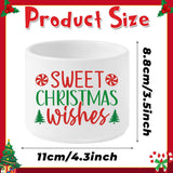 Candy Dish Cauldron, Christmas Mini Ceramic Candies Bowl Tiered Tray Decor, Snack Serving Bowl Table Wishes Accents For Themed Party Birthday Home Kitchen Events Gifts (Sweet Wishes)