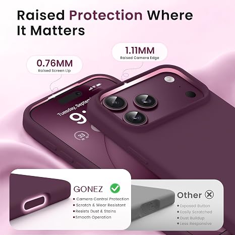 Burgundy Phone Case For Apple iPhone 18 Pro and iPhone 17 Pro Slim Protective Cover
