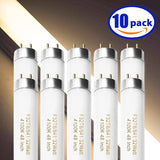 10 Pack F32T8 Fluorescent Tube Light Bulbs 4FT 32W 4100K Cool White G13 Base