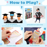 Graduation Party Game Pin The Graduation Cap Game Pin The Certificate On Grads Party Favors With 39 X 28 Inch Poster Make A Sticker Mix And Match For Grad Supplies